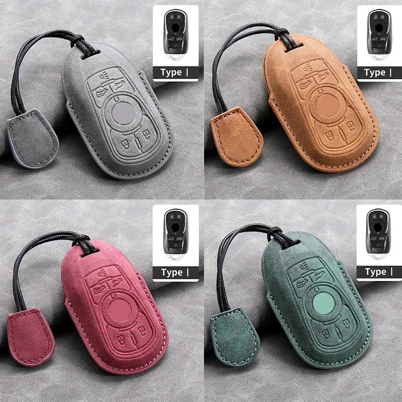 Leather Car Key Case Cover Holder Keychain Shell for Buick Verano Envision Avenir Lacrosse Regal Encore Excelle Enclave Anthem