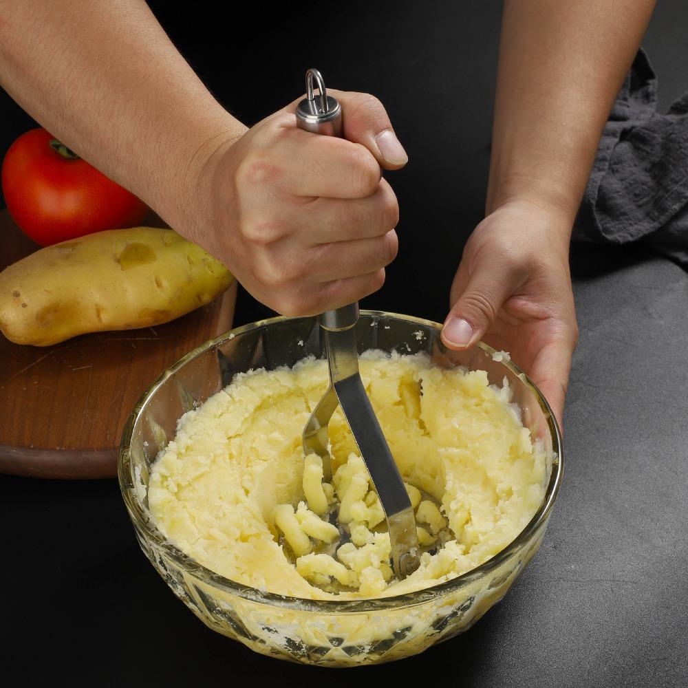 Stainless Steel Potatoes Masher Rust-proof Fruit Puree Maker Potato Presser  Vegetable