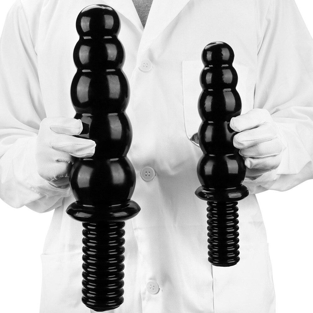 Masturbateur portatif Plug Anal jouet sexuel dilatateur Anal gode Fisitng pénis noir esclave BDSM Plug queue 18 +