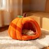 Pumpkin Shaped Cats Bed Autumn and Winter Cat Accessories Semi Enclosed Thermal Insulation Pet Dog Cat's House Pet Supplies Gift