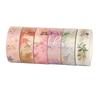 6 Rolls of Fresh Flower Bronzing and Paper Small Dream Diy Hand Account Sticker Border Decorative Tape