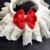 Pet Collar Elegant Decorative Lightweight Kawaii Dog Lace Bib with Red Tie