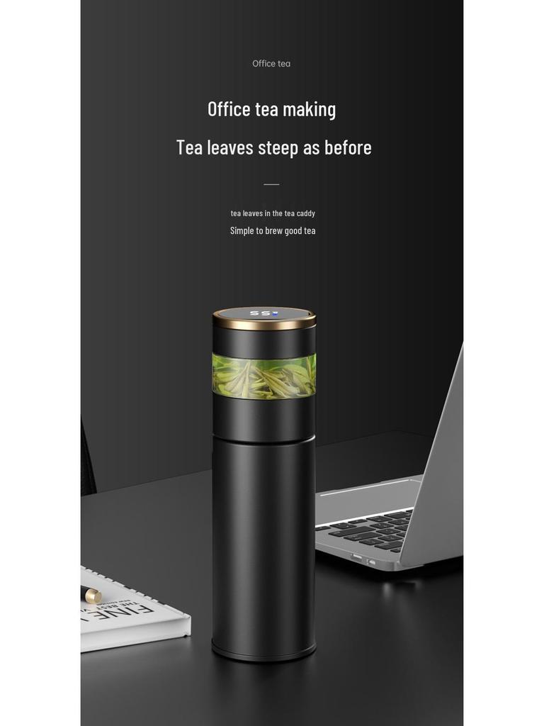 316 Stainless Steel Smart Insulated Cup with Temperature Display & Tea Infuser - Ideal Business Gift