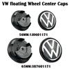 2026 New 4pcs 56mm 65mm VW floating Car Wheel Center Caps Hubcap Cover for VW Jetta MK5 Golf Passat styling CC Golf 3B7601171 1J0601171
