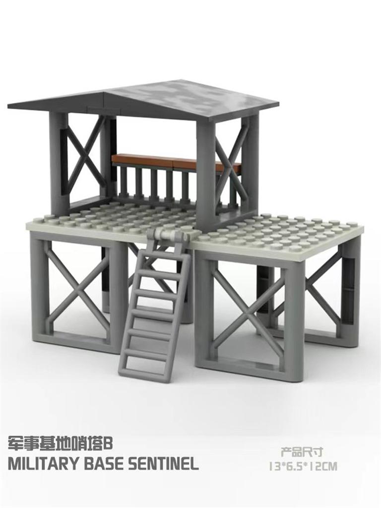 High-Quality Children'S High-Quality Building High-Quality Block Play sets Army style High-Quality Base High-Quality Prison Building design