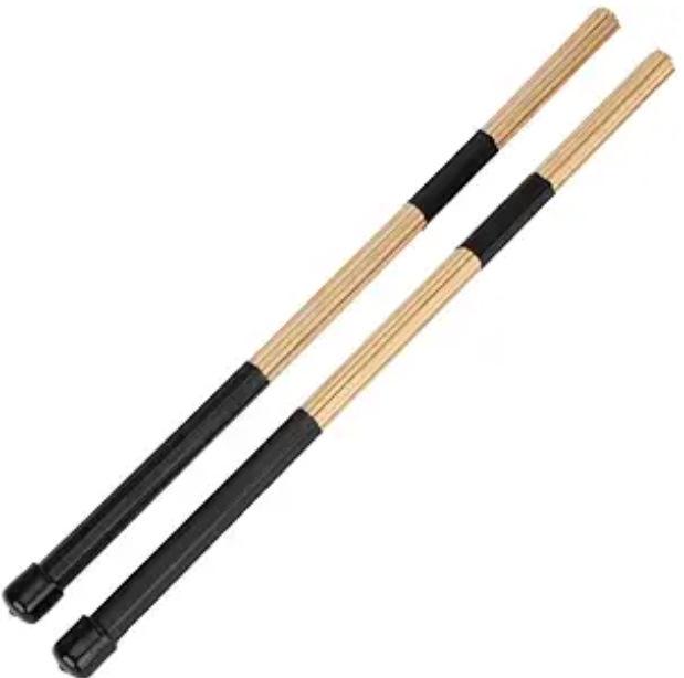 Professional Bamboo Drum Brushes - Pair of 19-Stick Jazz Drumsticks 19 Bamboo Brushes
