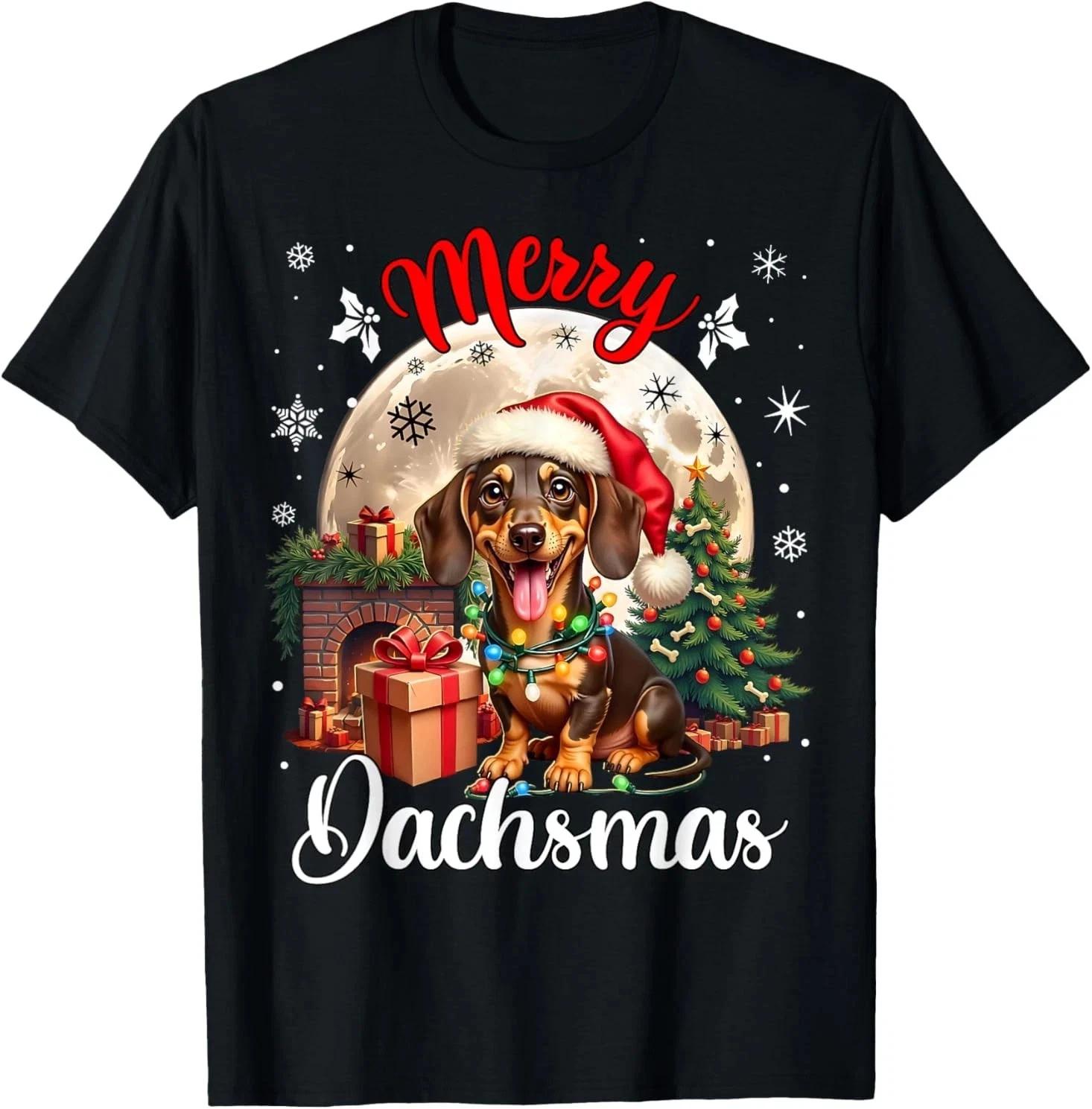 Christmas Wiener Dog Costume Dachshund Xmas Merry Dachshund T-Shirt L