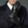 Business Leather Gloves for Men Winter Warm Plus Fleece Thickening  Driving and Riding Sheepskin Glove