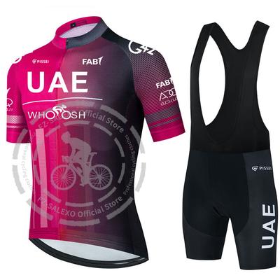 Uae Cycling Jersey Men Triathlon Bike Set Short Sleeve Quick Dry MTB Maillot Ropa Ciclismo Hombre Summer Bicycle Clothing