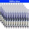 3-100 Pcs Straight Liquid Ball Pen Signature Gel Pen 0.5mm Black Blue Ink School Office Ball Pen School Office Supplies Writing