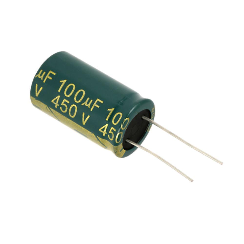 10PCS Green Radial Capacitor 100UF Aluminum Electrolytic Capacitors Durable Assorted Kit  TV Repair