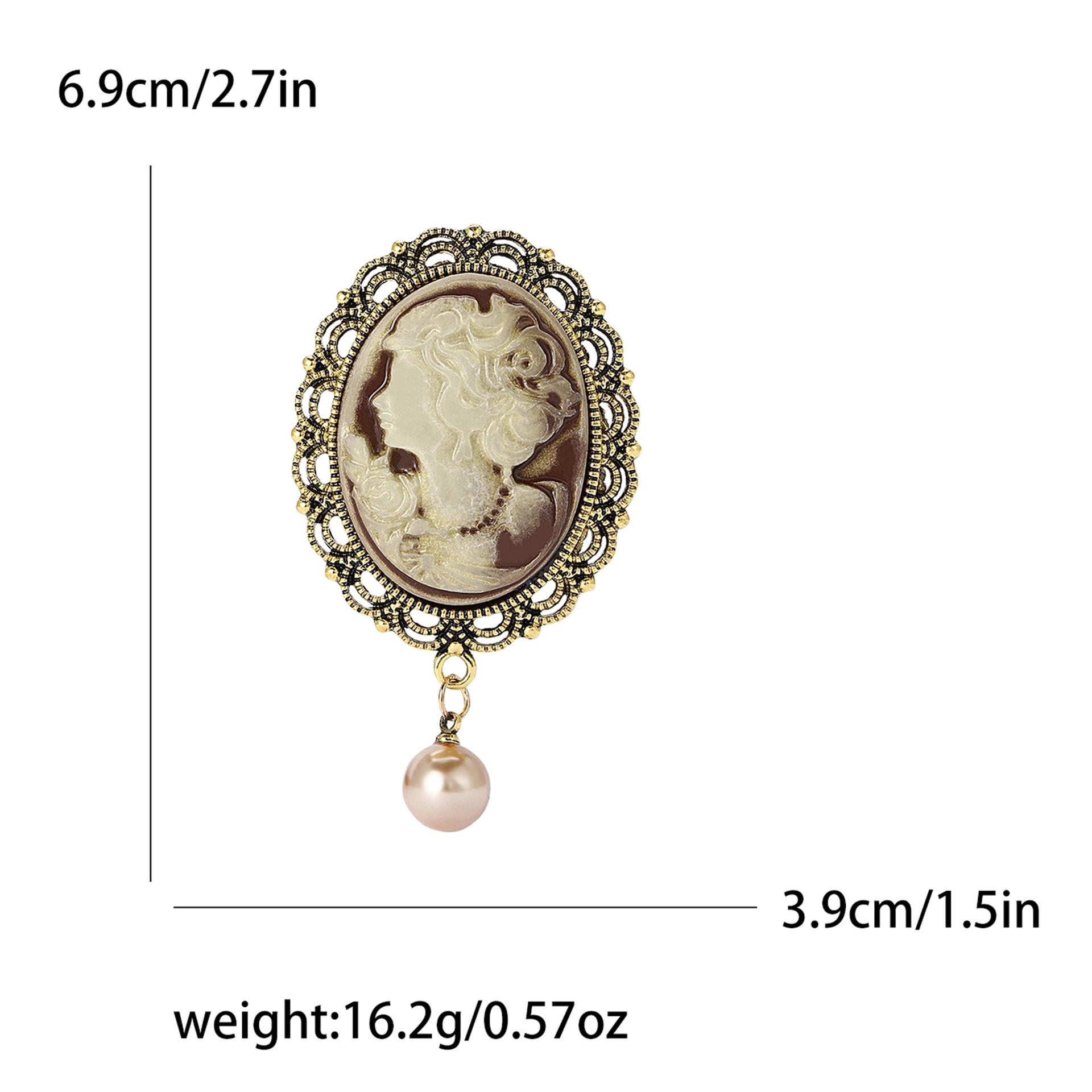 

Брошь в виде головы из бисера в стиле ретро из сплава, персонализированная универсальная женская одежда, корсаж, ювелирные изделия, булавка