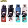 650ML Demon Slayer Water Bottle Anime Cartoon Characters Drinking Cup Portable Outdoor Sports Plastic Leak-proof Water Bottle