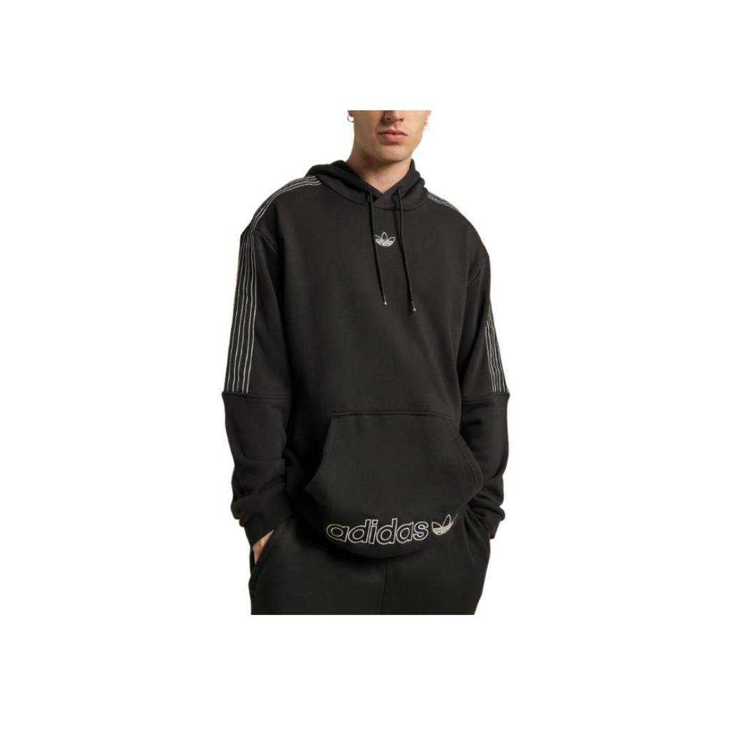 adidas Originals Sprt Series Comfortable Three-Stripe Hoodie Men Hoodies Black GN2470