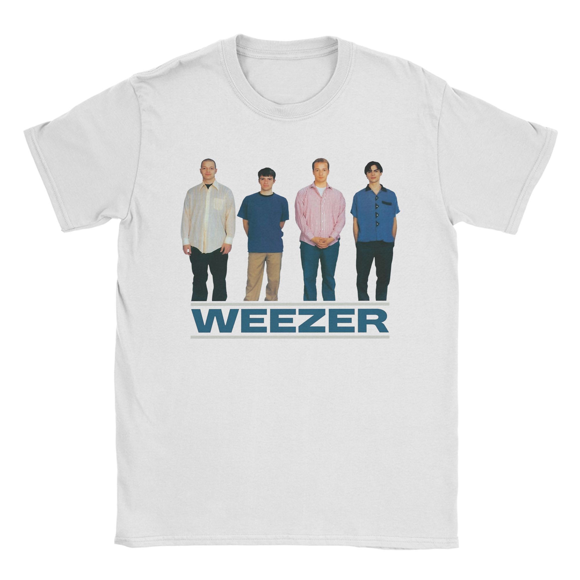 

Вуличний одяг Weezers Блакитний Альбом Річниця Обкладинка Футболка Чоловіча Бавовняна З Коротким Рукавом Круглий Виріз Літній Верх Футболка L