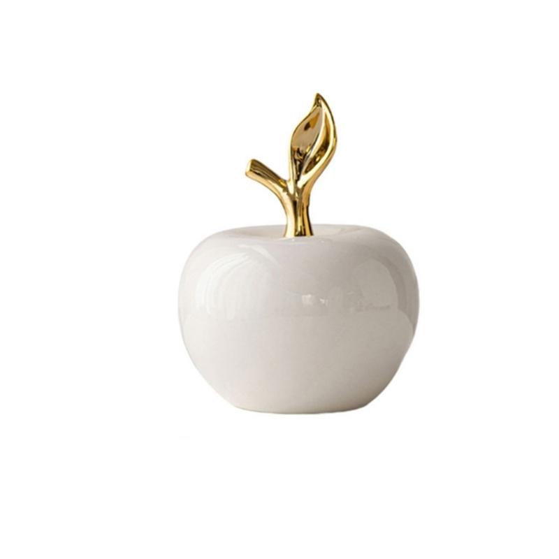 Ceramic Apples Statue Home Decorations Decorative Sculptures Table Ornament Pottery Decoration Fruit Figurines Gifts