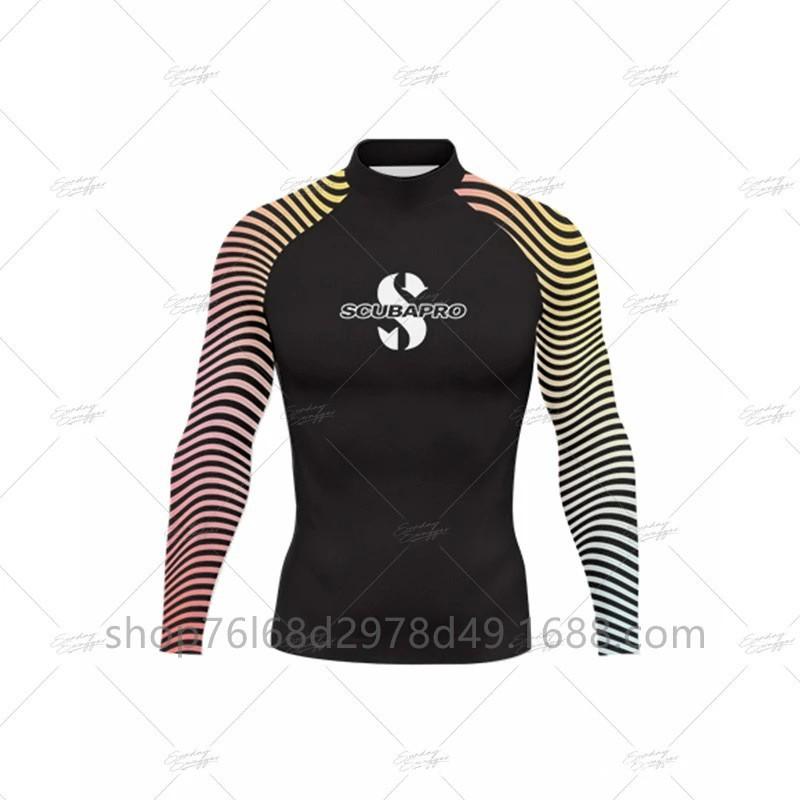SCUBA Surfing Wear Outdoor Sunscreen Snorkeling Swimwear Long-sleeved Split Top Quick-drying Diving Suit Support