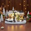 Handcrafted Resin Holiday House Ornament With Builts In Lights For Christmas Decorations And DIY Centerpieces