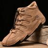 Fashion Winter Comfortable Soft Soled Hiking Boots Men High Top Sneakers Casual Shoes Fashion Casual Shoes Men's Plush Warm Brogue Shoes