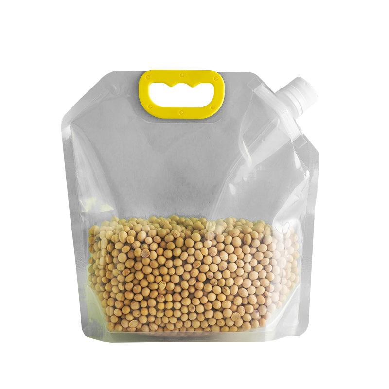 10Pcs Grain Storage Bag, Kitchen Suction Nozzle Bag Sealed Sub-bag Household Visual Transparent Food Sealed Bag