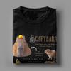 Capybara Fun Facts T-Shirts Men Vintage 100% Cotton Tees Crew Neck Short Sleeve T Shirts Gift Idea Clothing
