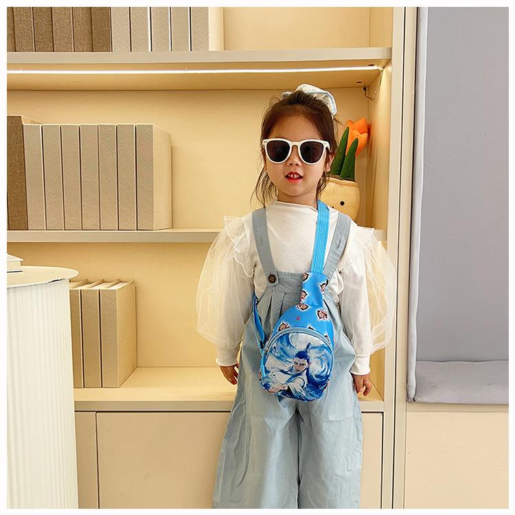 Children's Casual Cute Change Bag Versatile Travel Breast Bag Animation Card Shoulder Messenger Bag