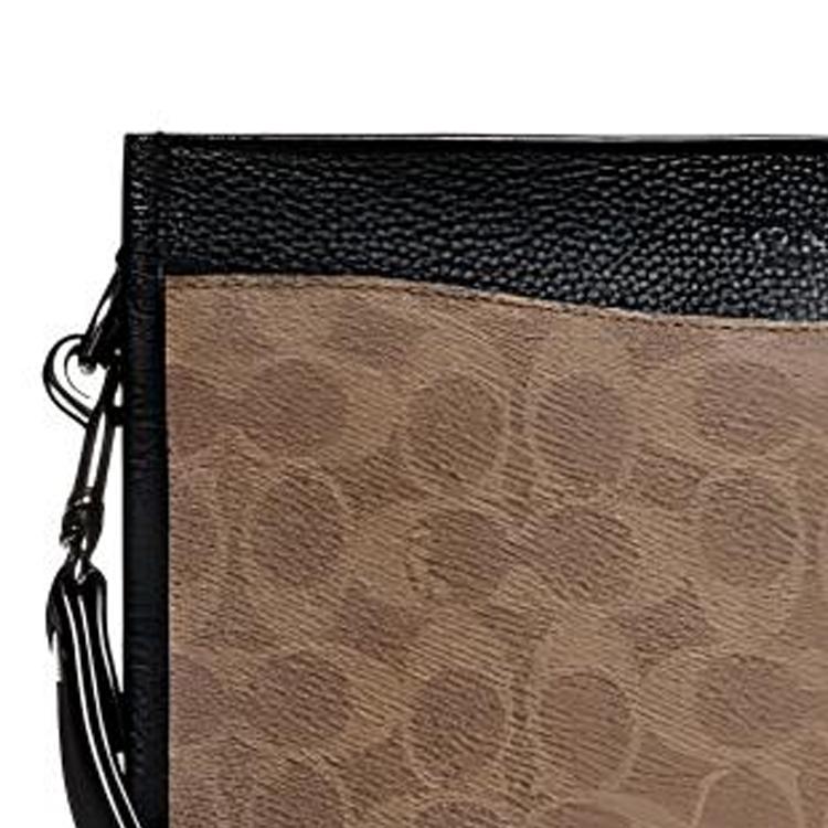 New COACH Hitch Artificial Leather Combination Storage Bag Combo Bag Shoulder Bag Crossbody Bag Medium Size Men's Umber CC088-TN2