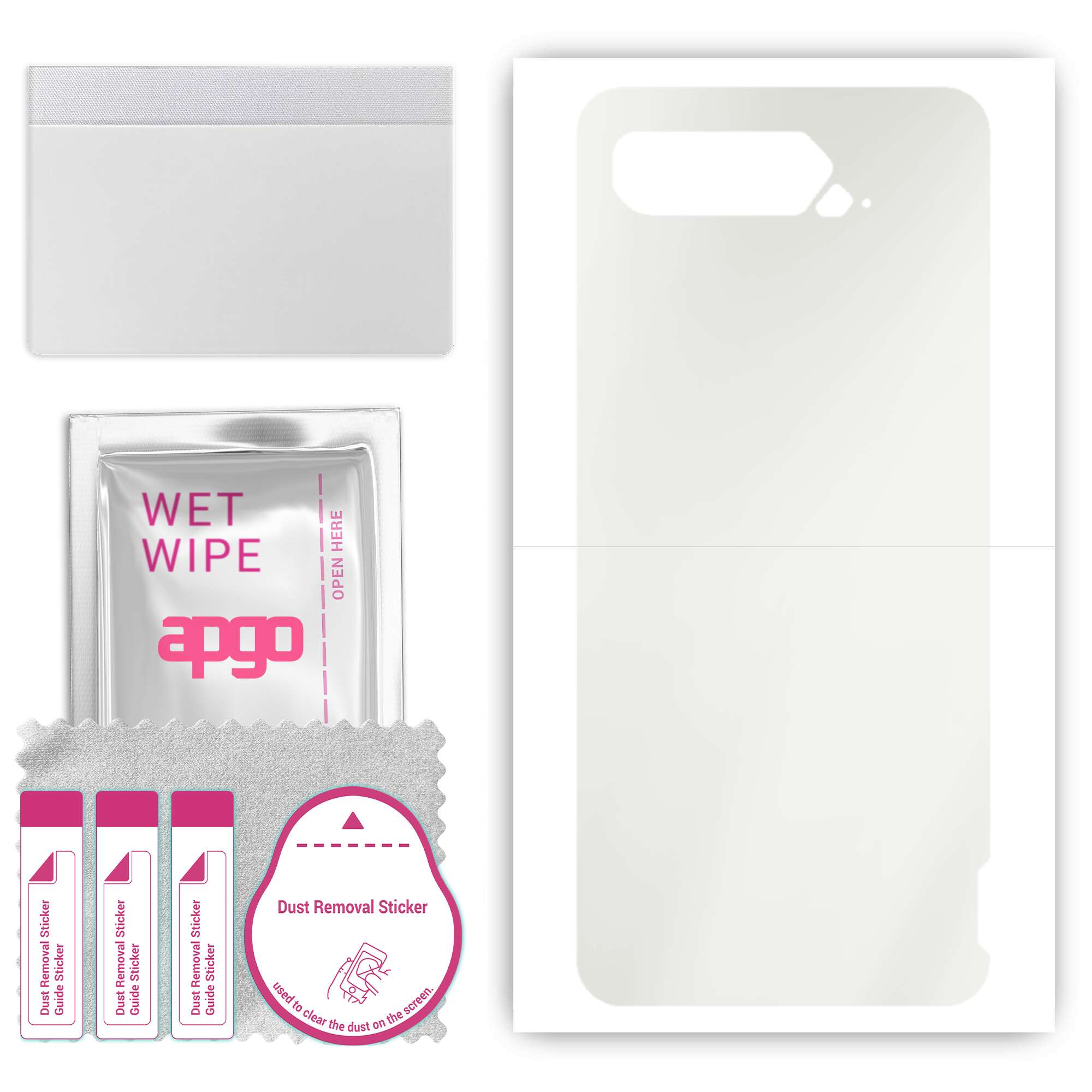 

apgo MATTE Protective Skin Sticker для задньої панелі, сумісної з Asus ROG Phone 5, Wrap Film, Hydrogel Film, гнучкий, м’який ТПУ з позиціонуючим шаром