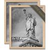 Natural Solid Wood 8x10 Picture Frame, Display 8 X 10 Inch Picture Poster Photo, Vertical & Horizontal Wall Hanging - 2 Pack/Black/8"x10"