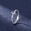 Trendy 925 Silver Jewelry Rings with Blue Zircon Gemstone Finger Ring for Women Wedding Engagement Promise Party Gifts Wholesale