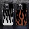 Creative Fashion Flame Phone Case For iPhone 17 16 15 14 13 12 11 Pro Max XS Max 7 8 Plus Shockproof Silicone Matte Cover