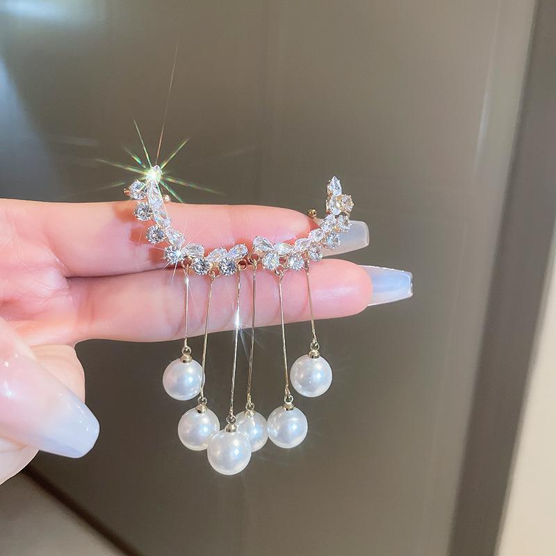 

Классические Элегантные Висячие Серьги с Имитацией Жемчуга для Женщин Длинные Серьги-Кисточки Изысканные Серьги-Подвески Свадебные Ювелирные Изделия Подарки