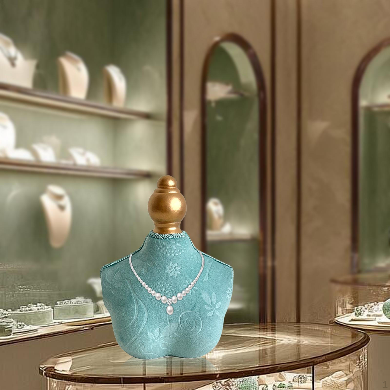 

Bust Display, Female Dress Form Mannequin, Gift for Women, Shop Decoration, Necklace Home 18cmx22cm_Short