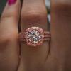 Fashionable ring, niche copper inlaid with zircon, full diamond plain band ring, versatile and sophisticated index finger ring