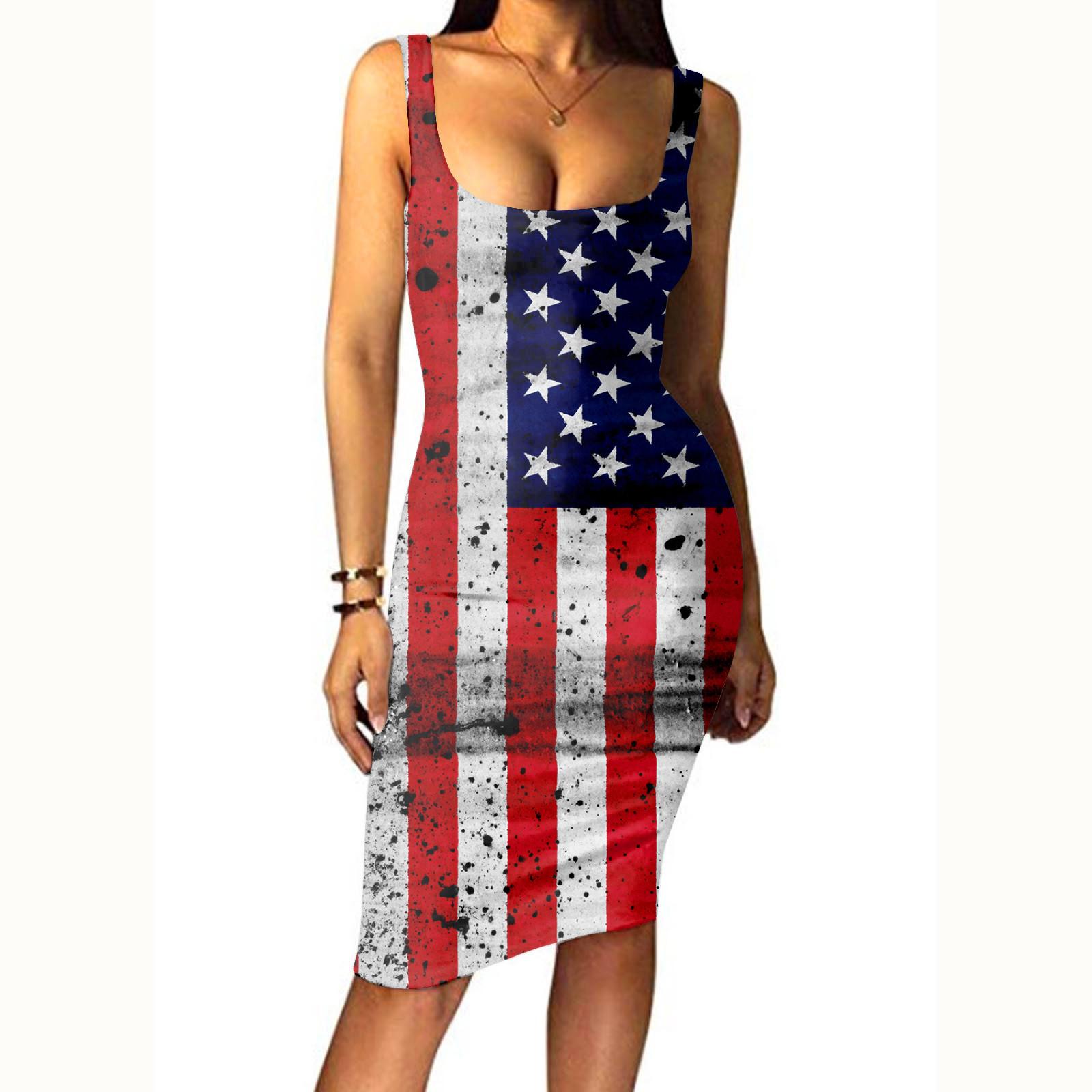 

Модное женское повседневное тонкое платье без рукавов с принтом и пуловером XL красный