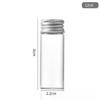 Mini Glass Bottles with Aluminium Cover Spice Jars Powder Jewelry Storage Bottles DIY Craft Party Favors Decoration Containers