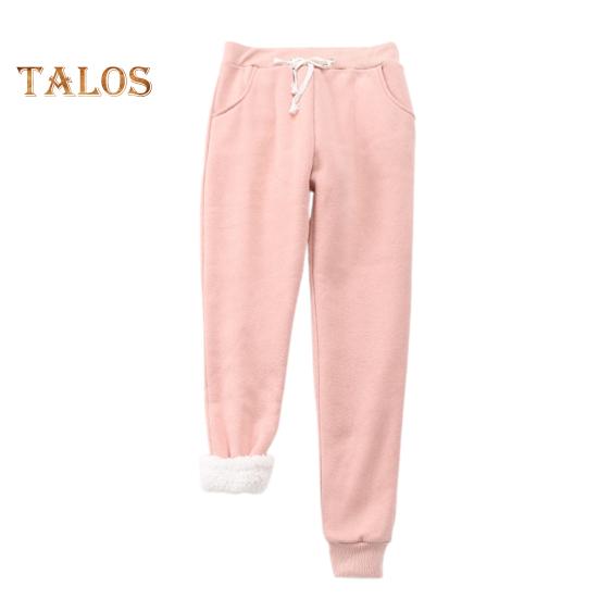 

Женские хлопковые спортивные штаны, зимние флисовые теплые свободные штаны с карманами, повседневные спортивные штаны для бега, тренировок, йоги 3XL розовый