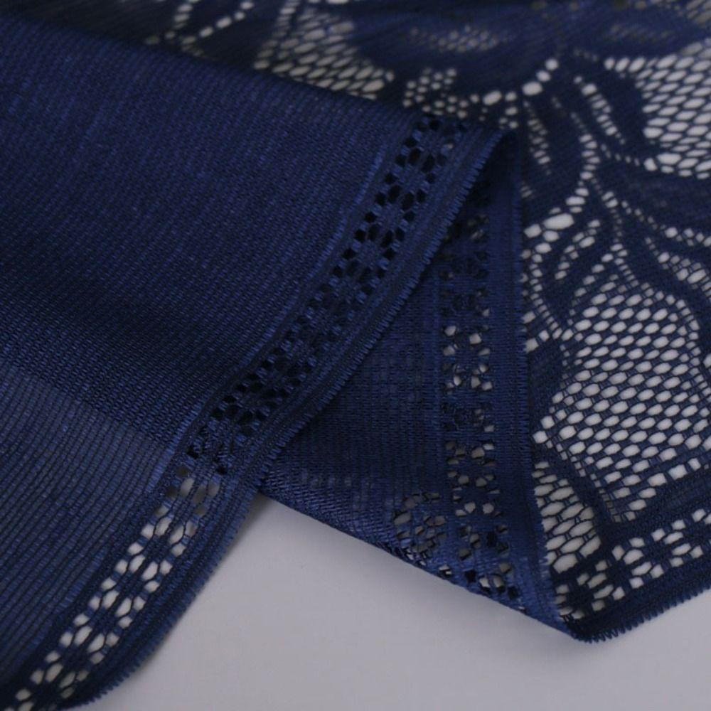Cross-Border Solid Color Lace Scarf Cotton Blend Muga Silk Hollow Scarf Hollow Design Tassel Trim Mesh Scarf Casual Wear