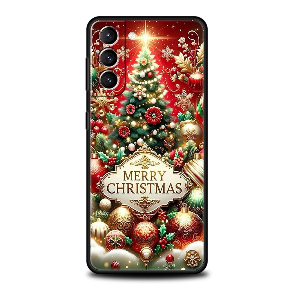 Merry Christmas Phone Case Cover for Samsung Galaxy S26 S25 S24 S23 S22 S20 S21 FE Ultra S25 Edge Plus 5G Soft TPU Shell Fundas