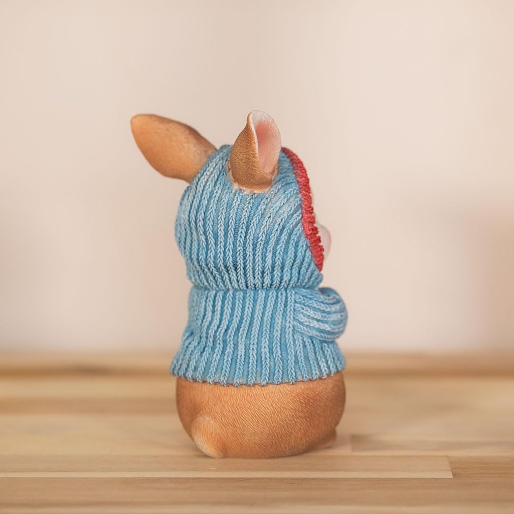 Rabbit Interior Gardening Knitted Birthday Gift for Perfect Gift cb014d [Devalier] Figurine, Decor, Ornament, Resin, Hat, Present, Women, [Authentic]