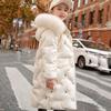 Thicken Jackets Baby Girl Plush Hooded Outerwear Kids Winter Glossy Coats Children Zipper Parkas Fashion Casual Overcoat