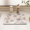 Flower drain mat, kitchen countertop, absorbent quick-drying table mat, bar counter, sink, diatom mud cushion, bowl, drying mat