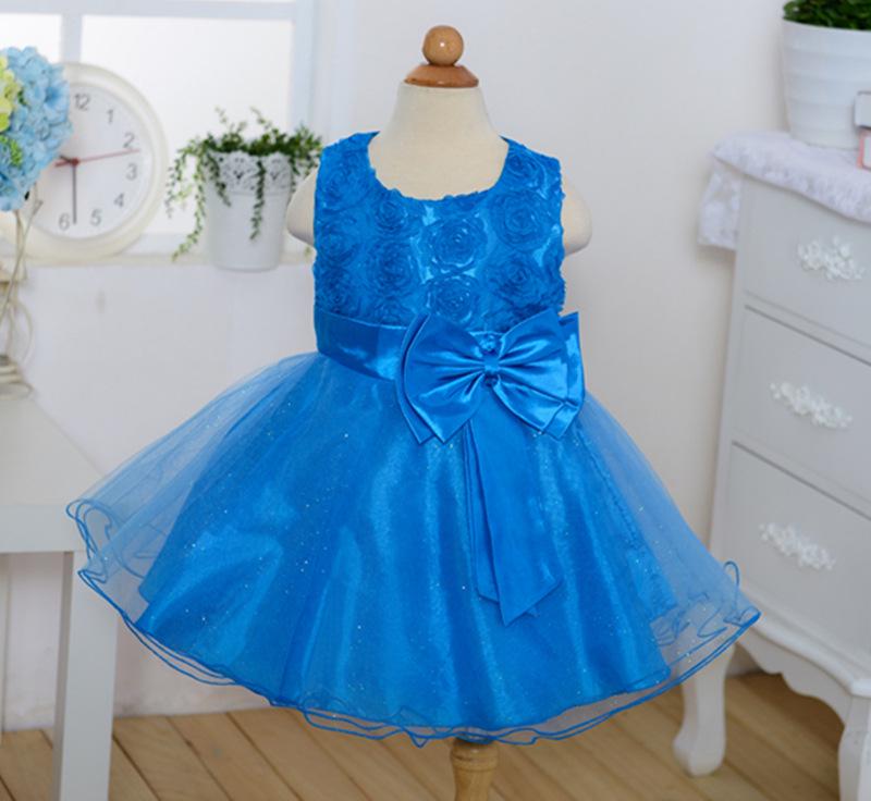 

Платье для девочек в корейском стиле с цветочным принтом и пышными рукавами-фонариками, с бантом для малышей - Костюм для вечернего выступления 120 cm