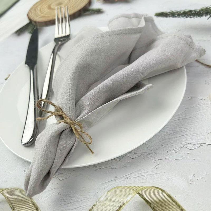 50Pcs 40X40CM 100% Cotton Cloth Napkins Napkin Reusable Weddings Party Baby shower Christmas Table Decoration Retro napkins