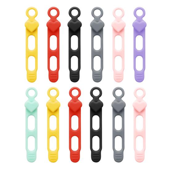Silicone Cable Tie Earphone Phone Charger Computer Power Cord Bundling