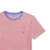 Polo Ralph Lauren Bomullrandig T-shirt med ficka Barn Toppar Blå 323974392-001
