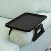 Clip-On Sofa Wooden Armrest Tray for Snacks Drinks Remotes Couch Arm Side Table Holder for Living Room Comfort