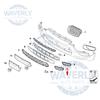 for E70 BMW 2007-2010 X5 3.0si M Sport Front Bumper Grill Closed Grid 51118038287 51118038288
