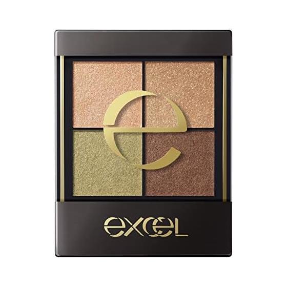 excel Real Close Shadow CS05 (Бежевый мутон) Палитра теней для век Палитра теней Макияж 4 цвета 3 текстуры (Глянцевый, Блестящий (с блестками), Матовый)