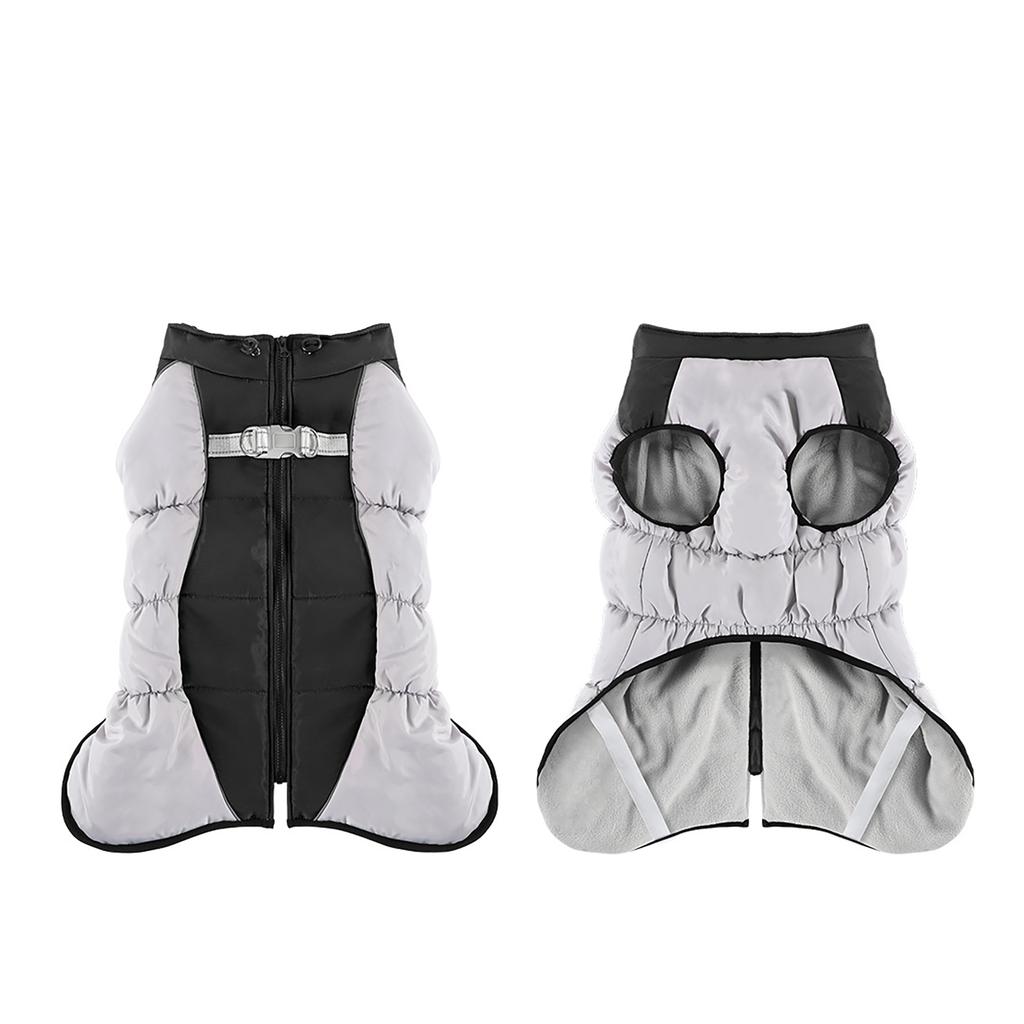 Warmer Hundewintermantel, Wendbare Hundejacke, Pufferjacke, Hundeoberbekleidung für große Hunde